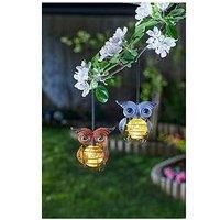 Smart Solar Decorative Solar Owl Lights - Set Of 2