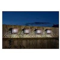 Smart Solar Maroc Decorative Solar Wall, Fence & Post Light , Set Of 4