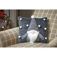 Three Kings Grey Gonk Christmas Cushion 33cm