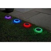 4pc LED Solar Lights Ground Lighting Floor Decking Outdoor Garden Lawn Path Lamp