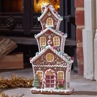 Smart Garden Christmas Gingerbread Candy Town House Polyresin Festive Decoration - 30cm x 15cm - Hand Painted - Christmas Decoration For Home - Gift Idea for Christmas - Christmas Décor