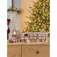 Three Kings Gingerbread Train Light Up Advent Calendar