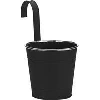 6in Fence & Balcony Hanging Pot - Black