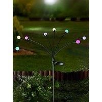 Smart Solar 8-stem Gloglobes Multi Coloured Stake Light Robert Dyas, Multi