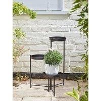 Smart Garden Triple Flower Pot Plant Stand Black Metal Garden Indoor Outdoor
