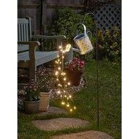 Firefly Watering Can Stake Light Garden Stunning Silhouette Light Solar Powered