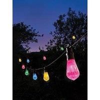 14FT Festoon String Light Outdoor Mains Power LED Coloured Bulbs Garden Lighting