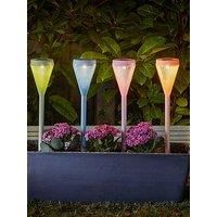 Garden Solar Stake Light 4pk Torch Lighting Path Lamp Outdoor Decorative 43cm