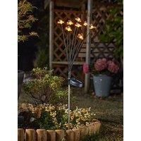 GloGlobes 8 Stem Bee Solar Powered Garden Warm White LED Stake Light 70cm