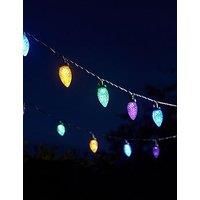 Pine Cone LED Lights Multicoloured & Warm White Dual Power Mains & Solar 1003000