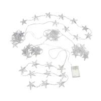 Star Curtain Lights Warm White Battery Indoor Timer 110cm X 100cm Christmas