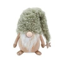 Christmas Freestanding Sage Green Supersoft Gonk Nordic Gnome 28cm Gold Star