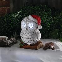 Cute Blinkin' Snowy Owl Light Battery Powered Fun Decorative Outdoor Lighting