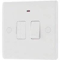 BG Nexus 852 - Slimline White 1 Gang 13 Amp Switched Fused Spur + Neon