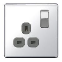 BG FPC21G Nexus Screwless Flat-Plate Single Switched Plug Socket 13A