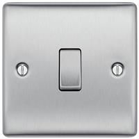 BG NEXUS METAL BRUSHED STEEL ( SATIN CHROME ) SWITCHES & SOCKETS NBS RANGE