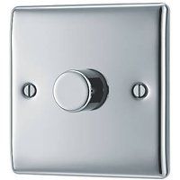 BG Nexus - NPC81P | Polished Chrome Single Dimmer 1 Gang 2 Way Light Switch 400W