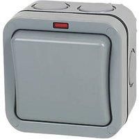 BG Electrical Single 2-Way Outdoor Weatherproof Switch, IP66 Rated, 20AX, Grey