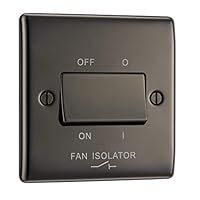 BG Electrical NBN15 Black Nickel TP Fan Isolator Switch
