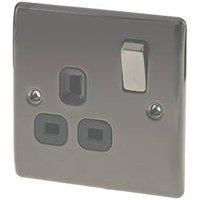 BG NEXUS DECORATIVE LIGHT SWITCHES & SOCKETS BLACK NICKEL RANGE BLACK INSERTS