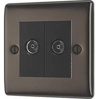 Black Nickel Co-Axial Socket