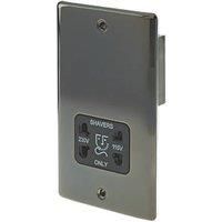 BG Electrical 115- and 230-Volts Dual Voltage Shaver Socket, Black Nickel