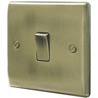 1 Gang Switch, Antique Brass, By Bg