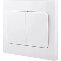 British General 900 Series 10AX 2-Gang 2-Way Light Switch White (42041)