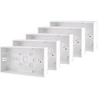 British General 900 Series 2-Gang Surface Pattress Back Box 29mm 5 Pack (87427)