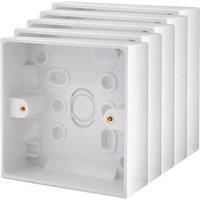 British General 900 Series 1-Gang Surface Pattress Back Box 27mm 5 Pack (81051)
