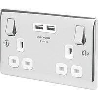 BG Nexus Switches & Sockets - Complete Range -  Brushed Steel / Polished Chrome