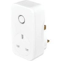 BG Electrical Smart Power Single Plug-In Adaptor, 13 A, White Moulded