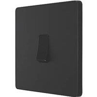 BG Electrical Evolve Single Light Switch, 20A, 2 Way, Matt Black