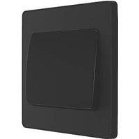 BG Electrical Evolve Single Light Switch, 20A, 2 Way, Wide Rocker, Matt Black