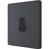 BG Electrical Evolve Single Light Switch, 20A, 2 Way, Matt Grey