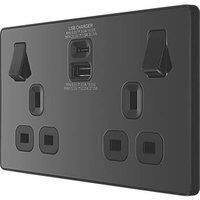 BG EVOLVE BLACK CHROME SCREWLESS Switches & Sockets BLACK Insert Full Range