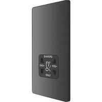BG Electrical Evolve Dual Voltage Shaver Socket, 115/240V, Black Chrome