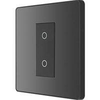BG Electrical Evolve Single Touch Dimmer Switch, 2-Way Master, 200W, Black Chrome, Packaging May Vary