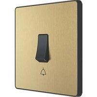 BG Electrical Evolve Single Intermediate Light Switch, 20A, Satin Brass