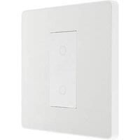 BG Electrical Evolve Single Touch Dimmer Switch, 2-Way Master, 200W, Pearlescent White