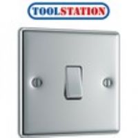 BG Polished Chrome 10A Switch 1 Gang 2 Way