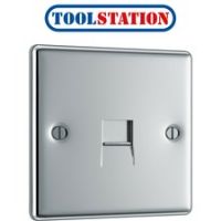 BG Polished Chrome Telephone Socket Slave