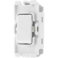 British General Nexus 20A Grid SP Centre Off Control Switch White (812RG)