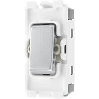 BG Nexus Metal Grid Plate Switch Modules Faceplate Brushed Steel Satin NBS Range