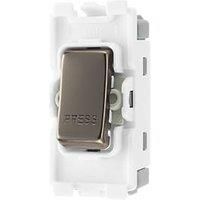 BG Electrical RBN14 Nexus Grid Black Nickel 2 Way Retractive Switch Module 20AX