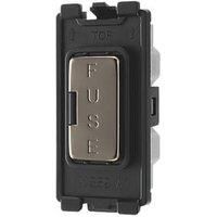 BG Electrical RBNFUSE Nexus Grid Black Nickel Fuse Holder Module 13A