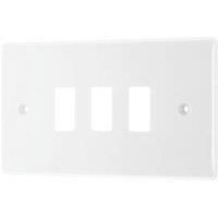 BG Nexus White Grid Plate Switch Modules Faceplate Moulded Plastic Range Rounded