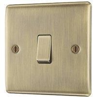 British General Nexus Metal 20A 16AX 1-Gang 2-Way Light Switch Antique Brass (457PM)