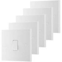 British General 900 Series 20A 16AX 1-Gang 2-Way Light Switch White 5 Pack (268PM)