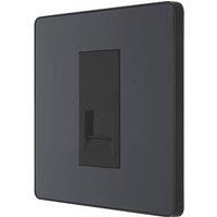 BG Electrical Evolve Single Master Telephone Socket, Matt Grey